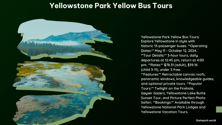 Yellowstone Park Yellow Bus Tours