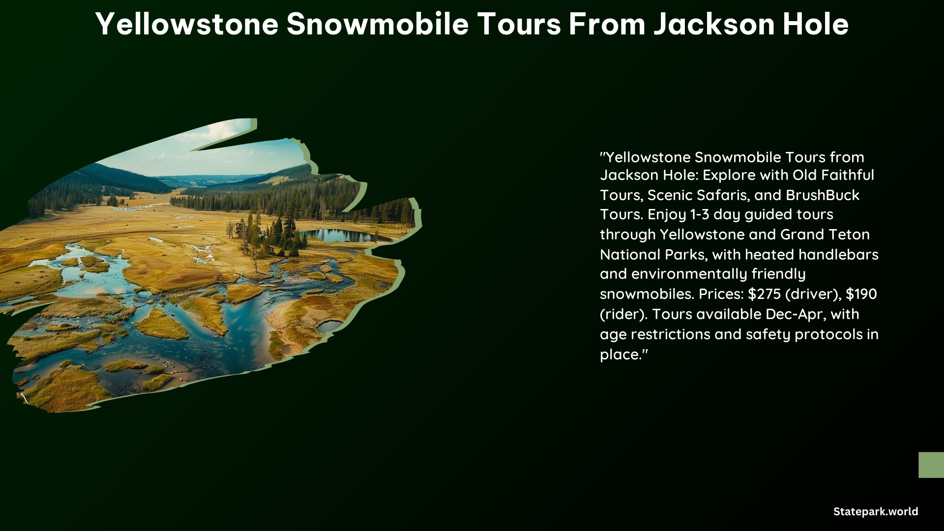 Yellowstone Snowmobile Tours From Jackson Hole