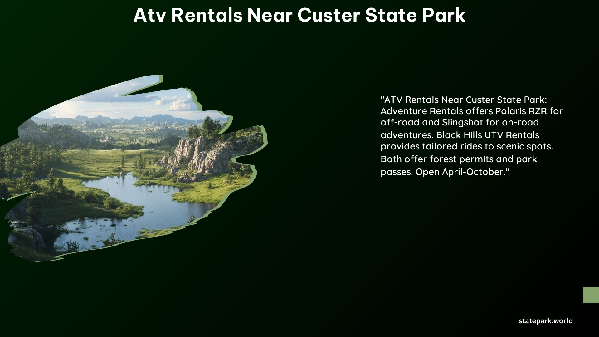 ATV Rentals Near Custer State Park