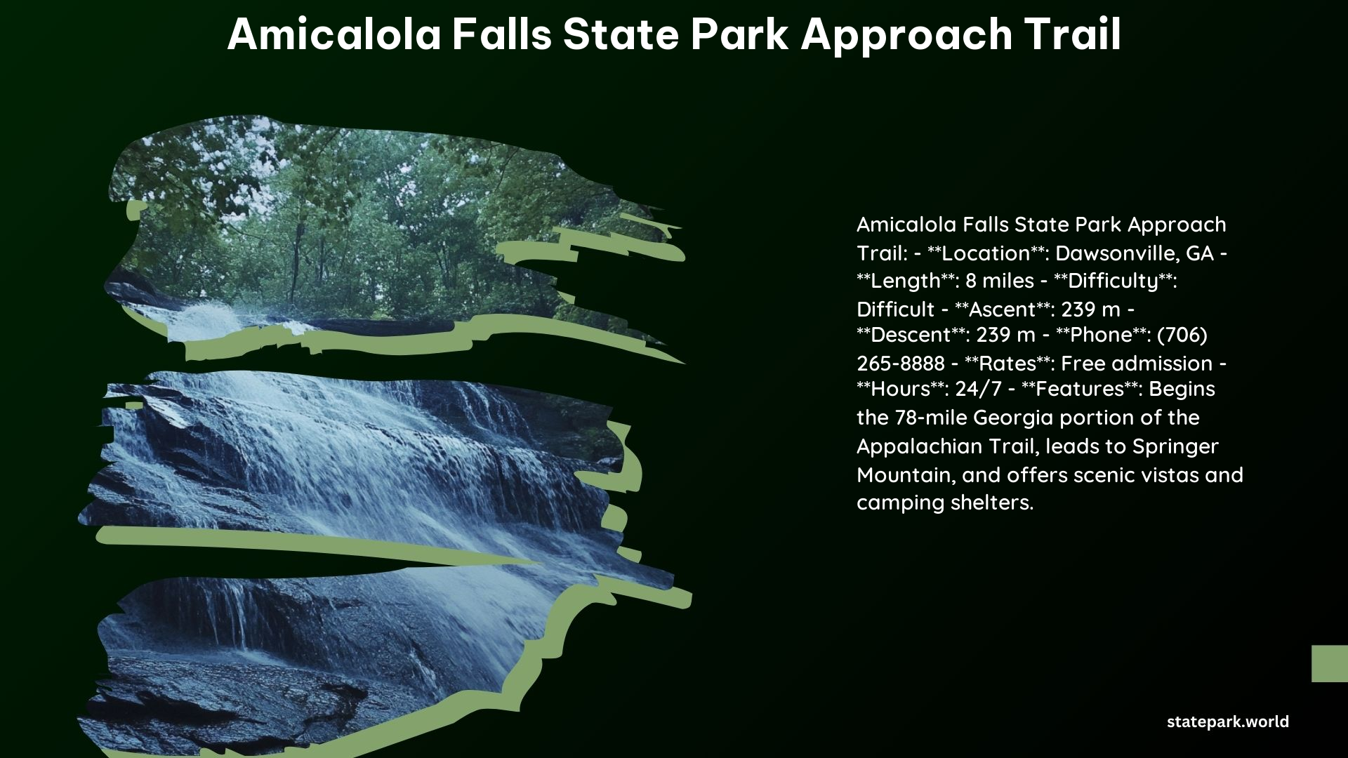 Amicalola Falls State Park Approach Trail