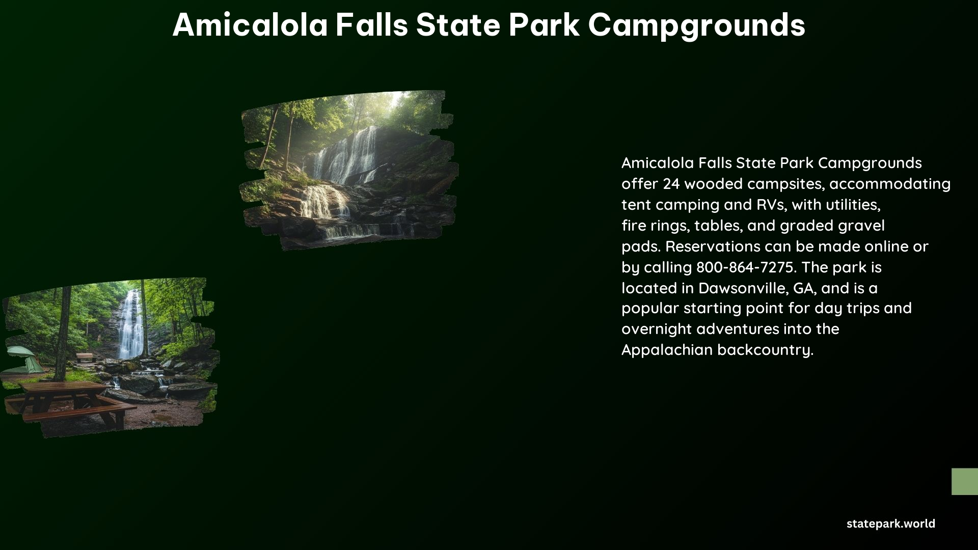 Amicalola Falls State Park Campgrounds