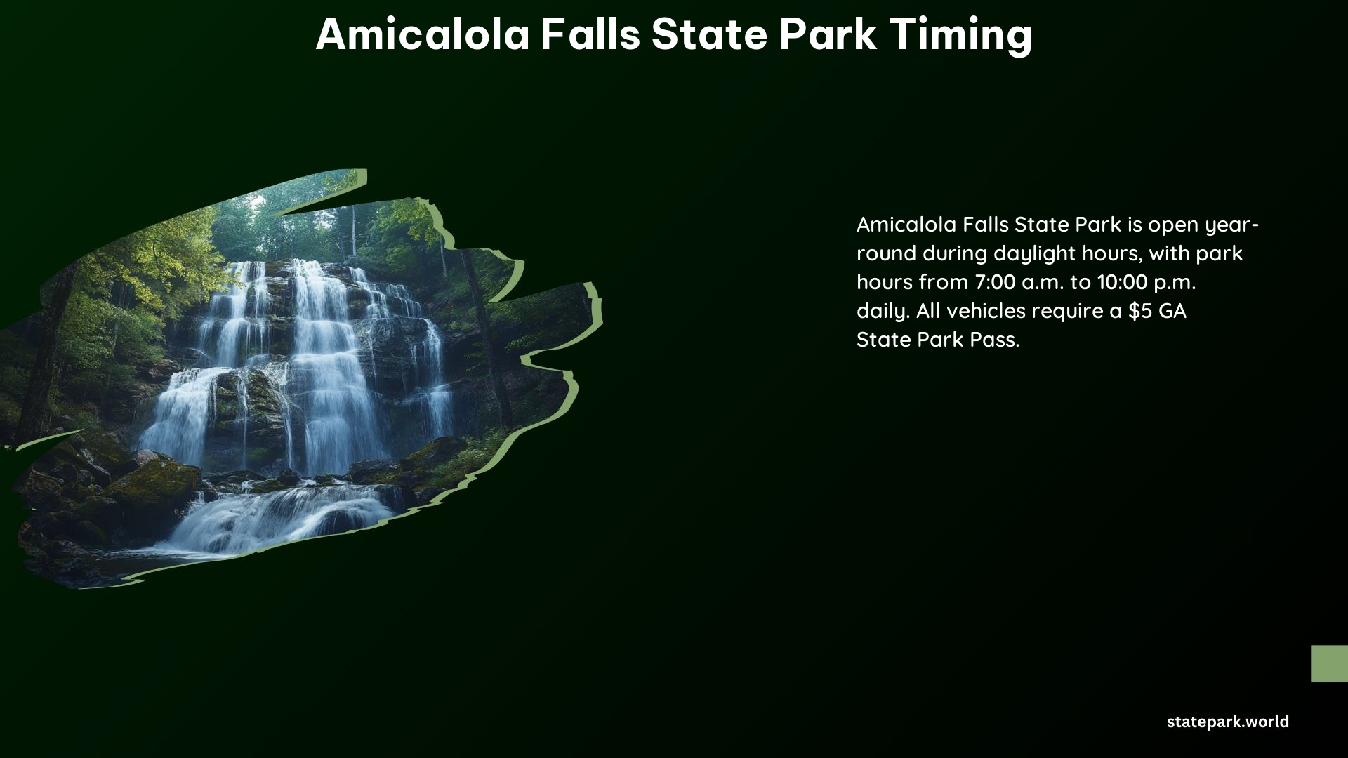 Amicalola Falls State Park Timing