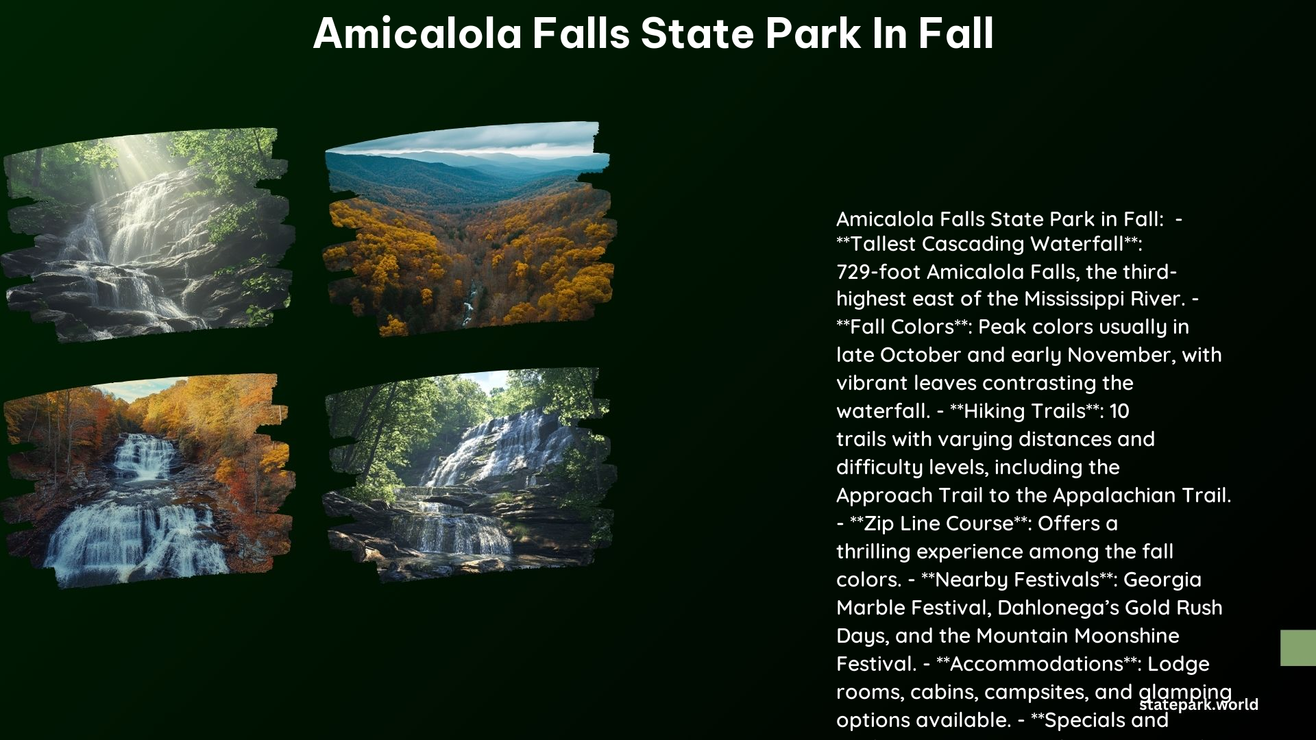 Amicalola Falls State Park in Fall 