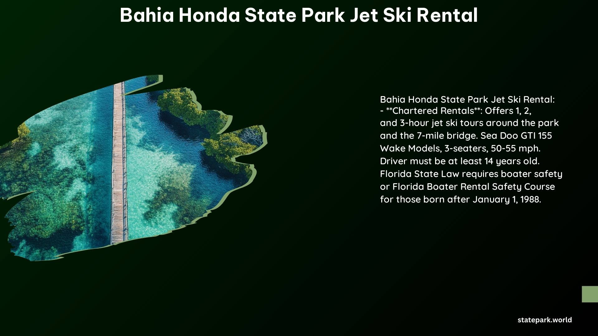 Bahia Honda State Park Jet Ski Rental