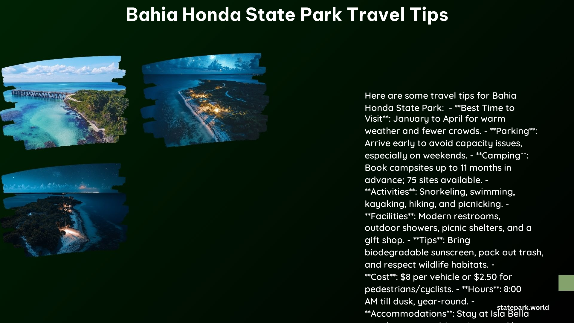 Bahia Honda State Park Travel Tips