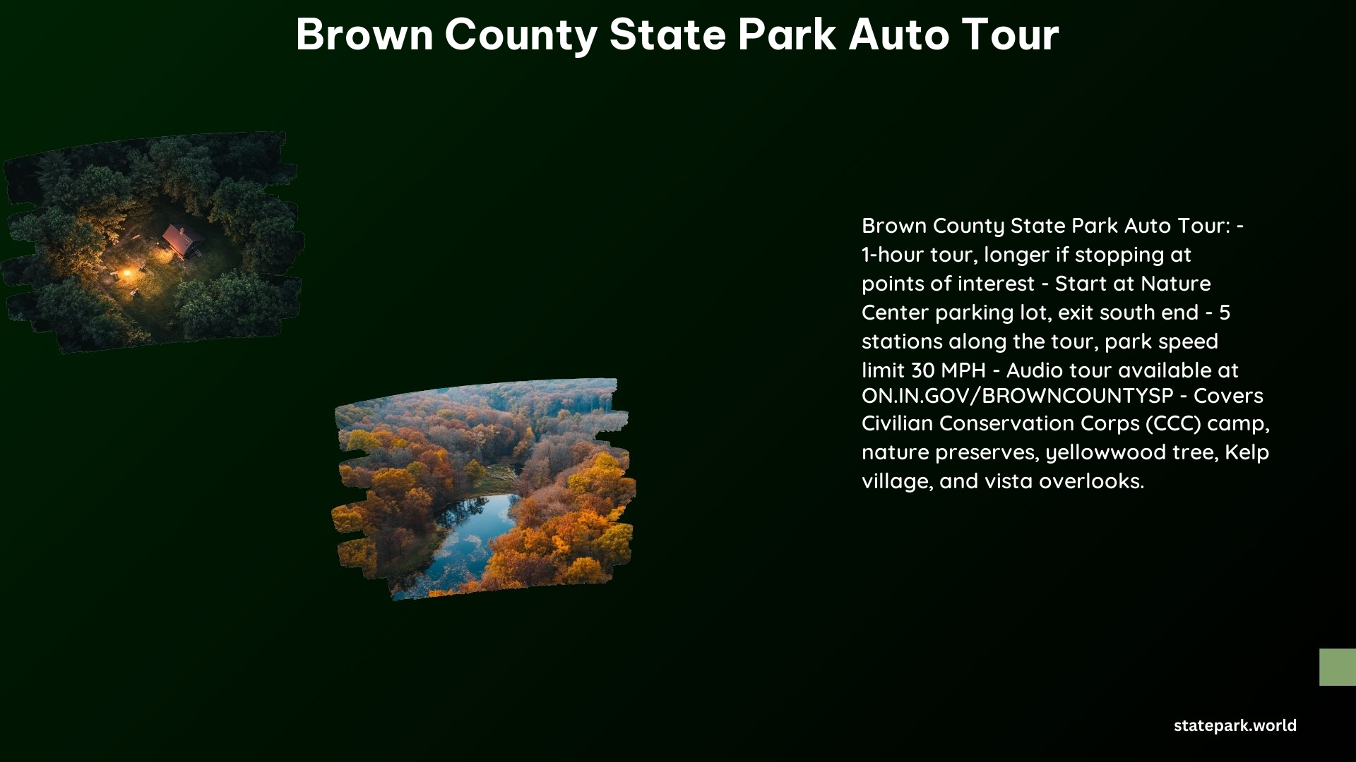 Brown County State Park Auto Tour