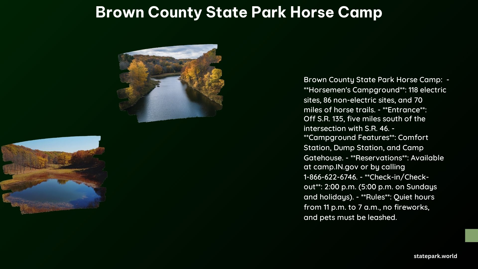 Brown County State Park Horse Camp