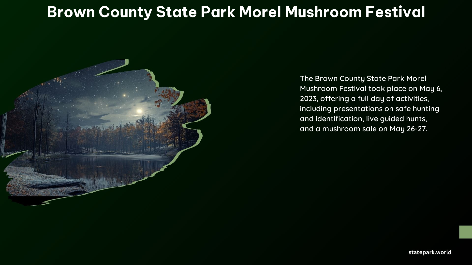 Brown County State Park Morel Mushroom Festival