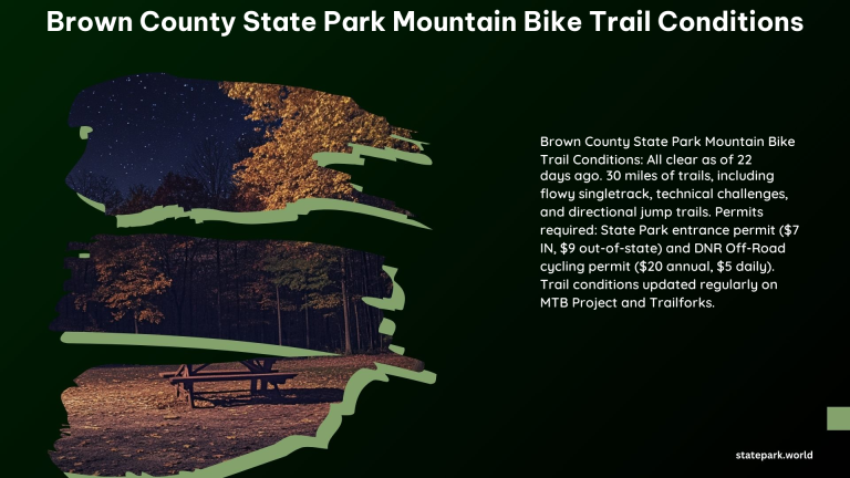 Brown County State Park Mountain Bike Trail Conditions