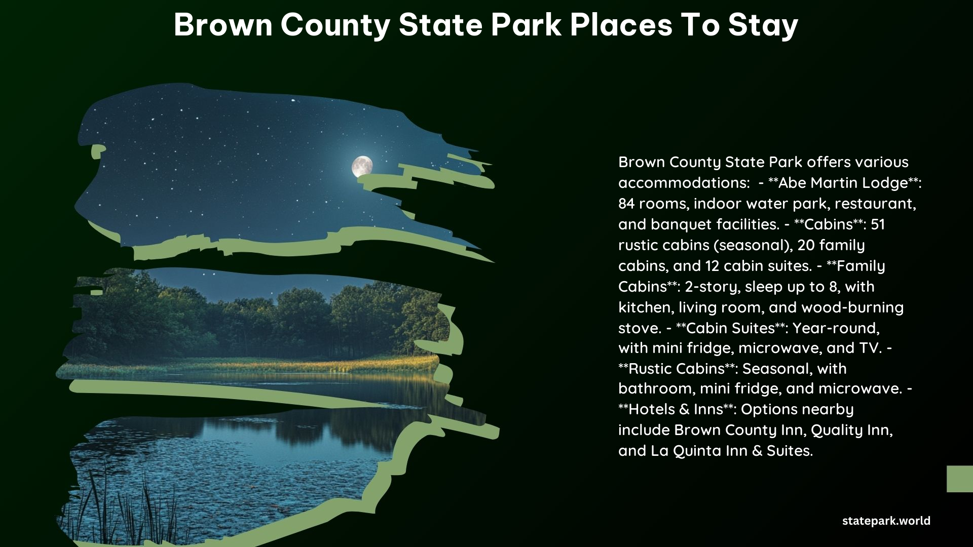 Brown County State Park Places to Stay