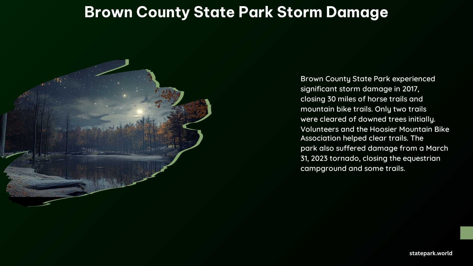 Brown County State Park Storm Damage