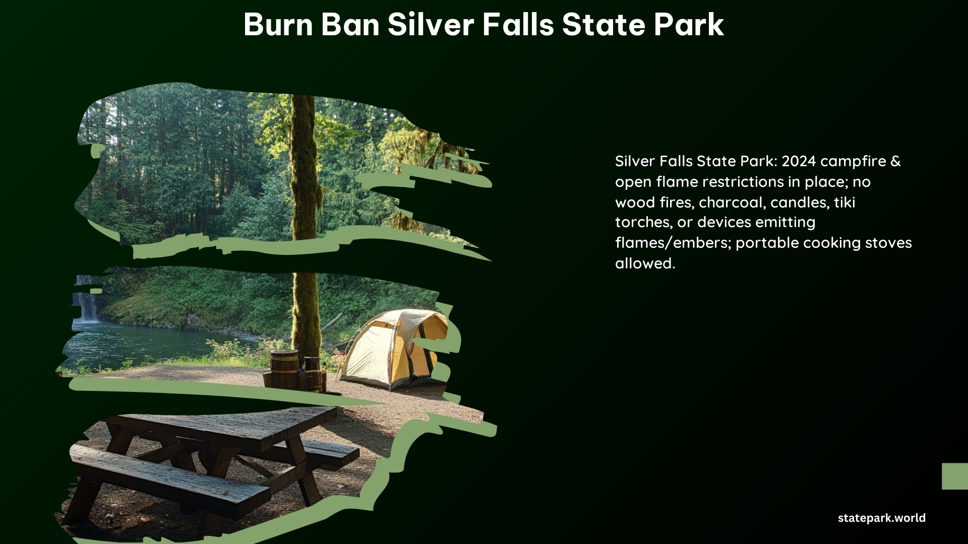 Burn Ban Silver Falls State Park