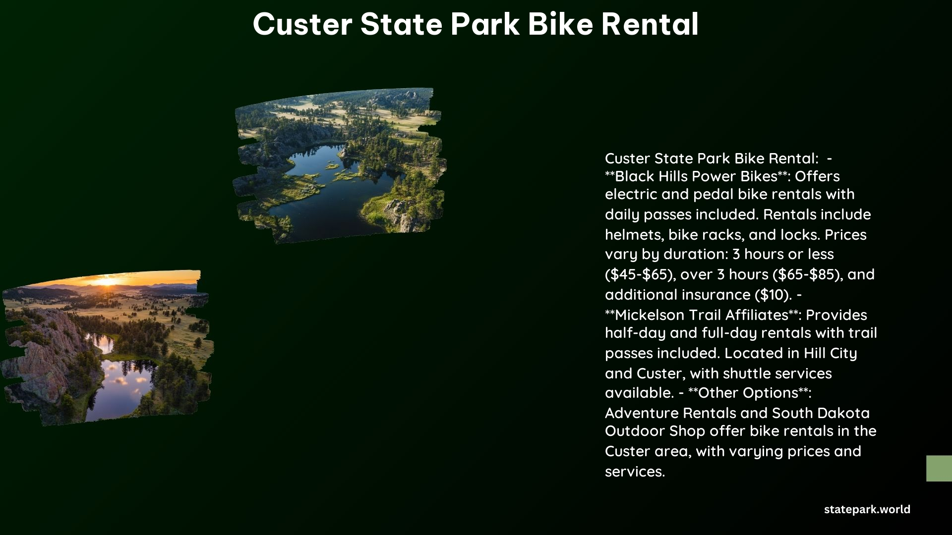 Custer State Park Bike Rental