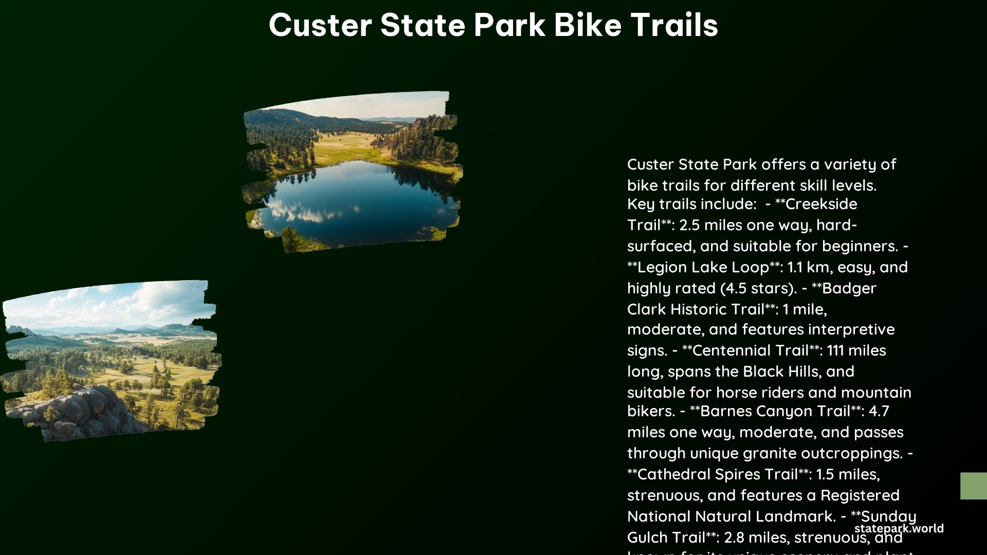 Custer State Park Bike Trails