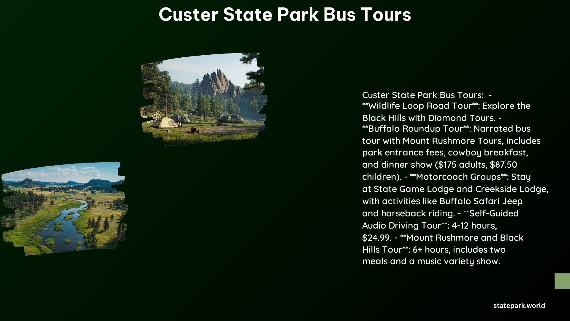 Custer State Park Bus Tours