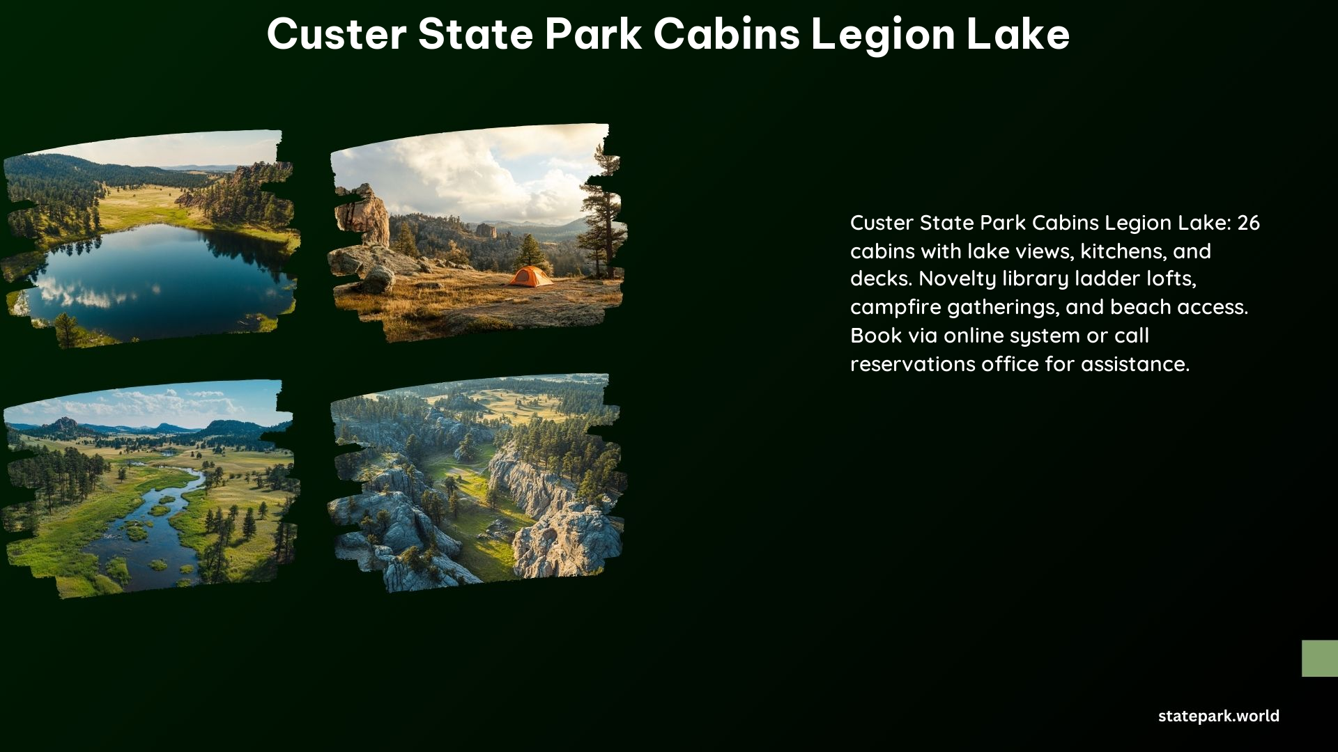 Custer State Park Cabins Legion Lake