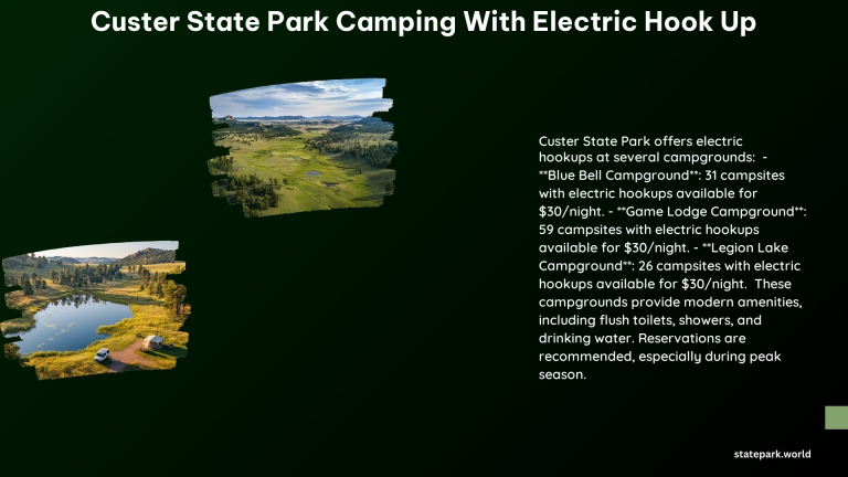 Custer State Park Camping With Electric Hook Up