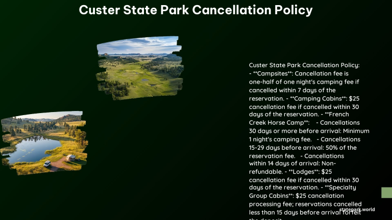 Custer State Park Cancellation Policy