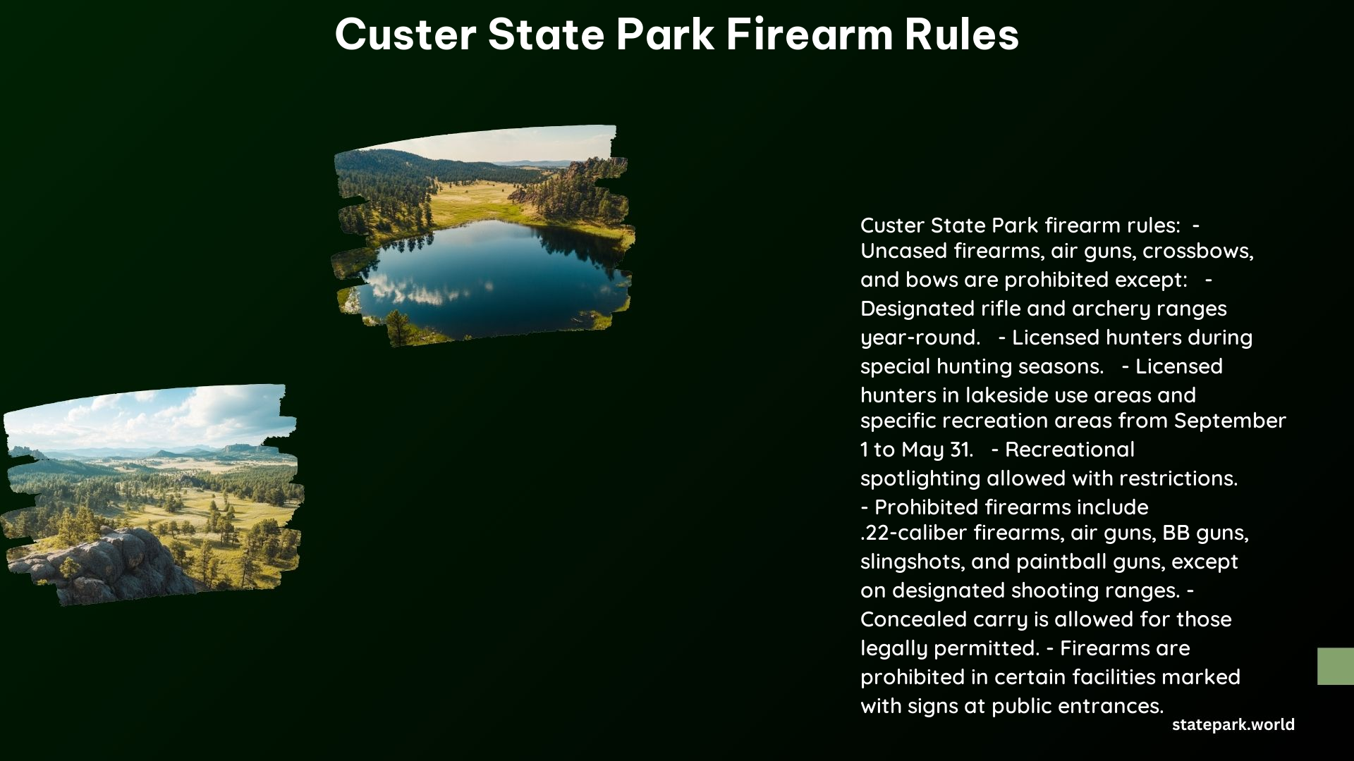 Custer State Park Firearm Rules