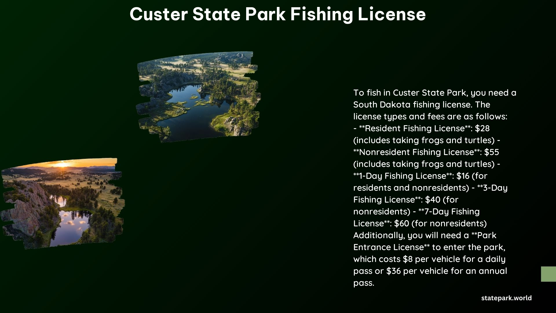 Custer State Park Fishing License