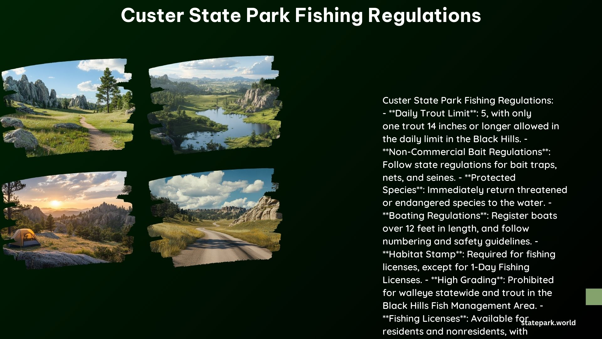 Custer State Park Fishing Regulations