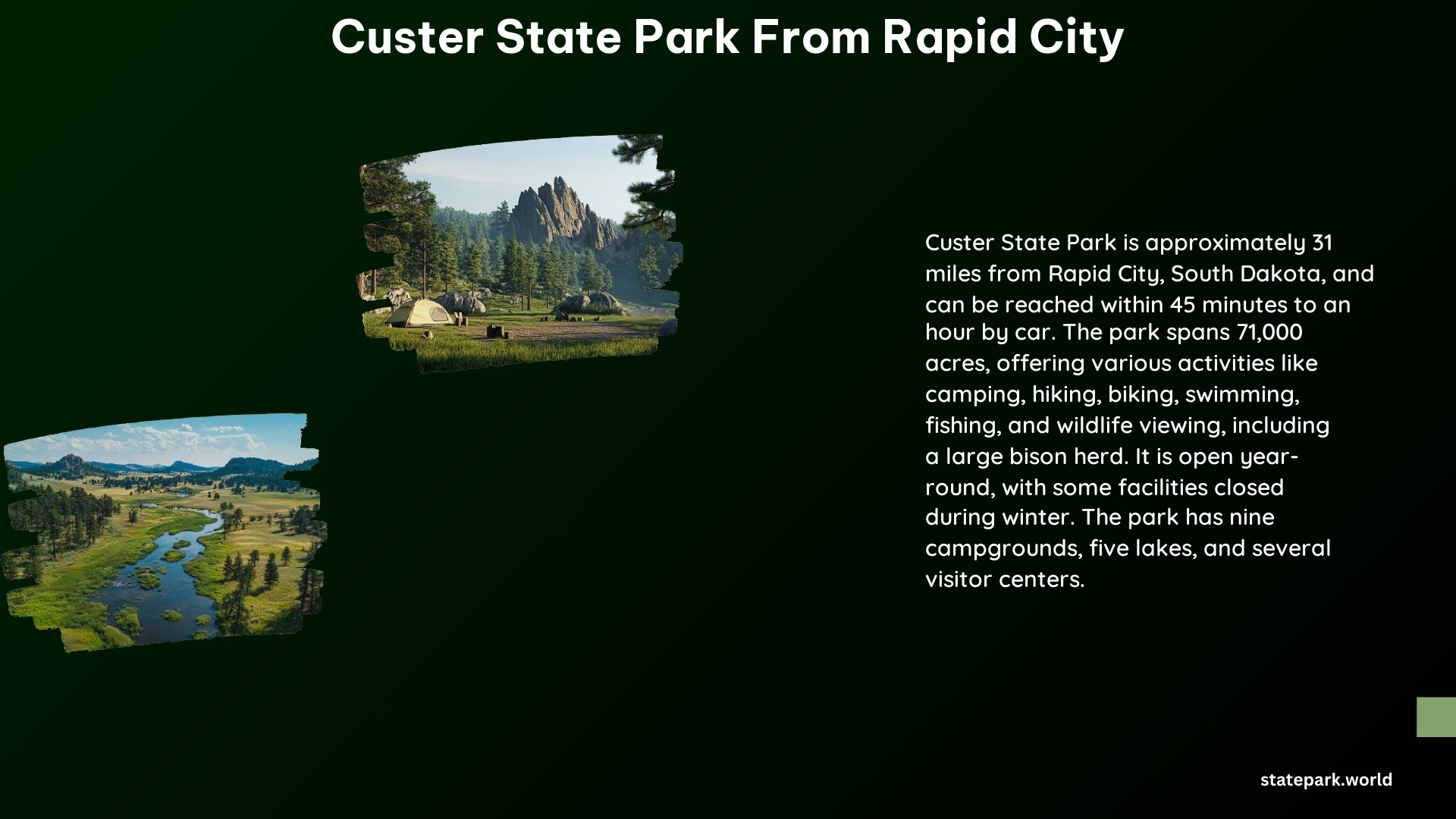 Custer State Park From Rapid City