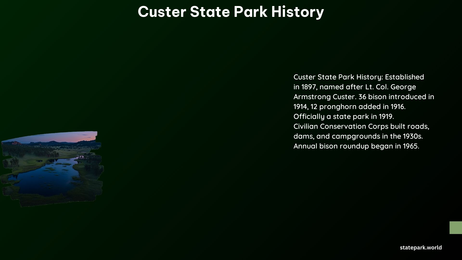 Custer State Park History