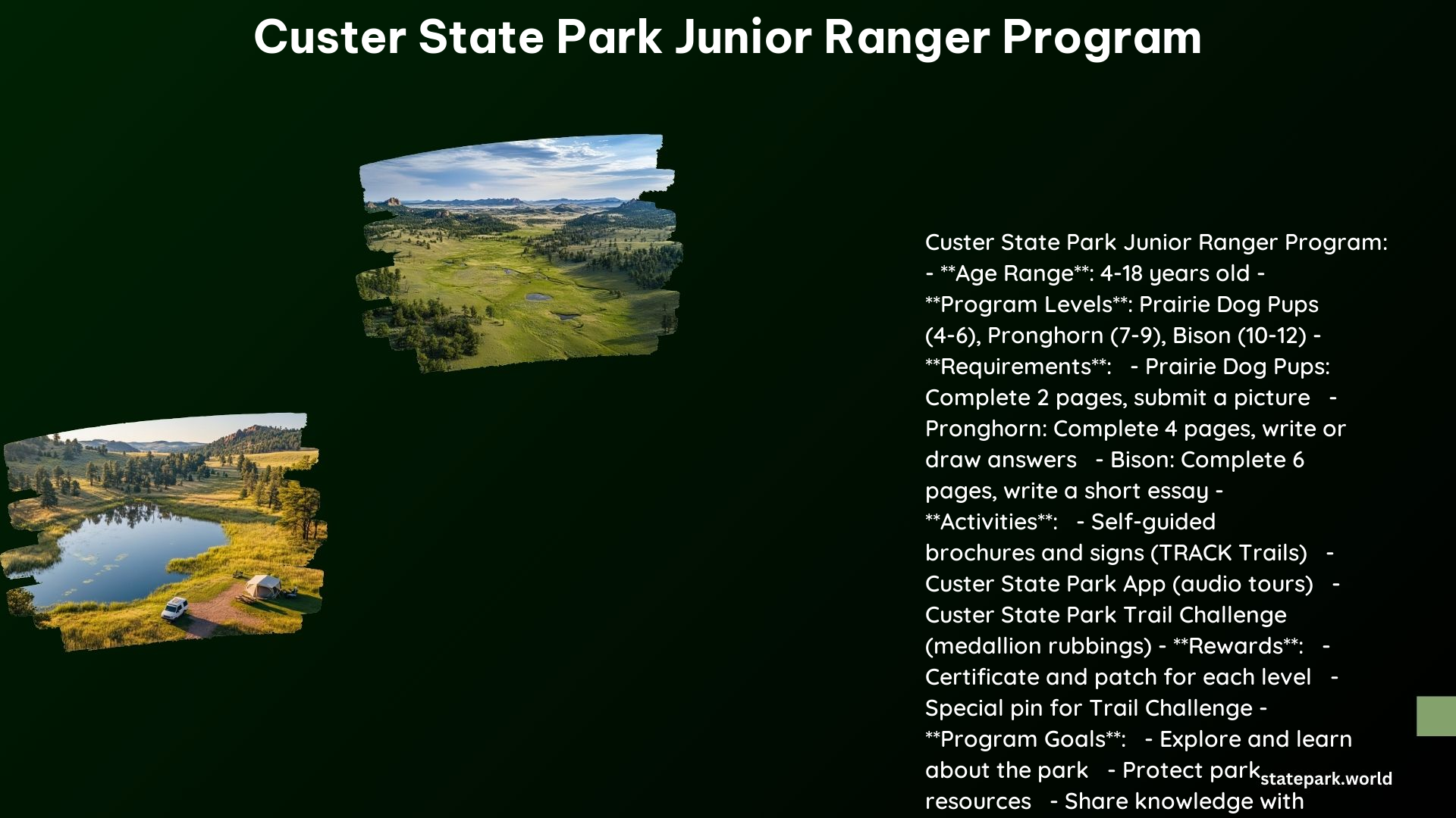 Custer State Park Junior Ranger Program