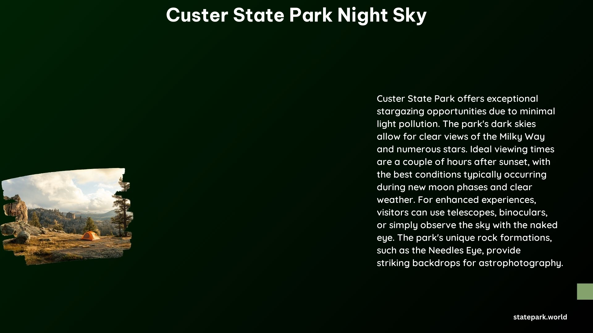 Custer State Park Night Sky