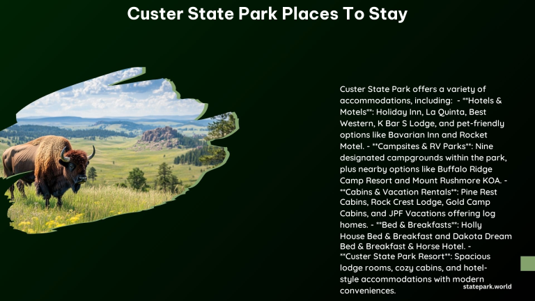 Custer State Park Places to Stay