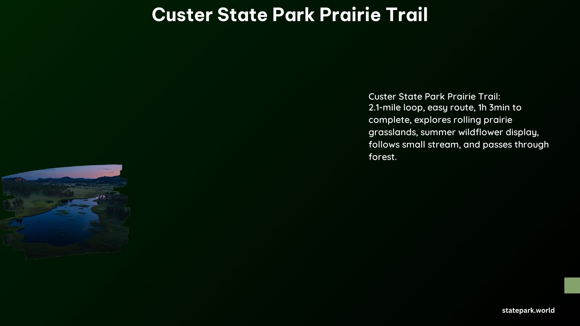 Custer State Park Prairie Trail