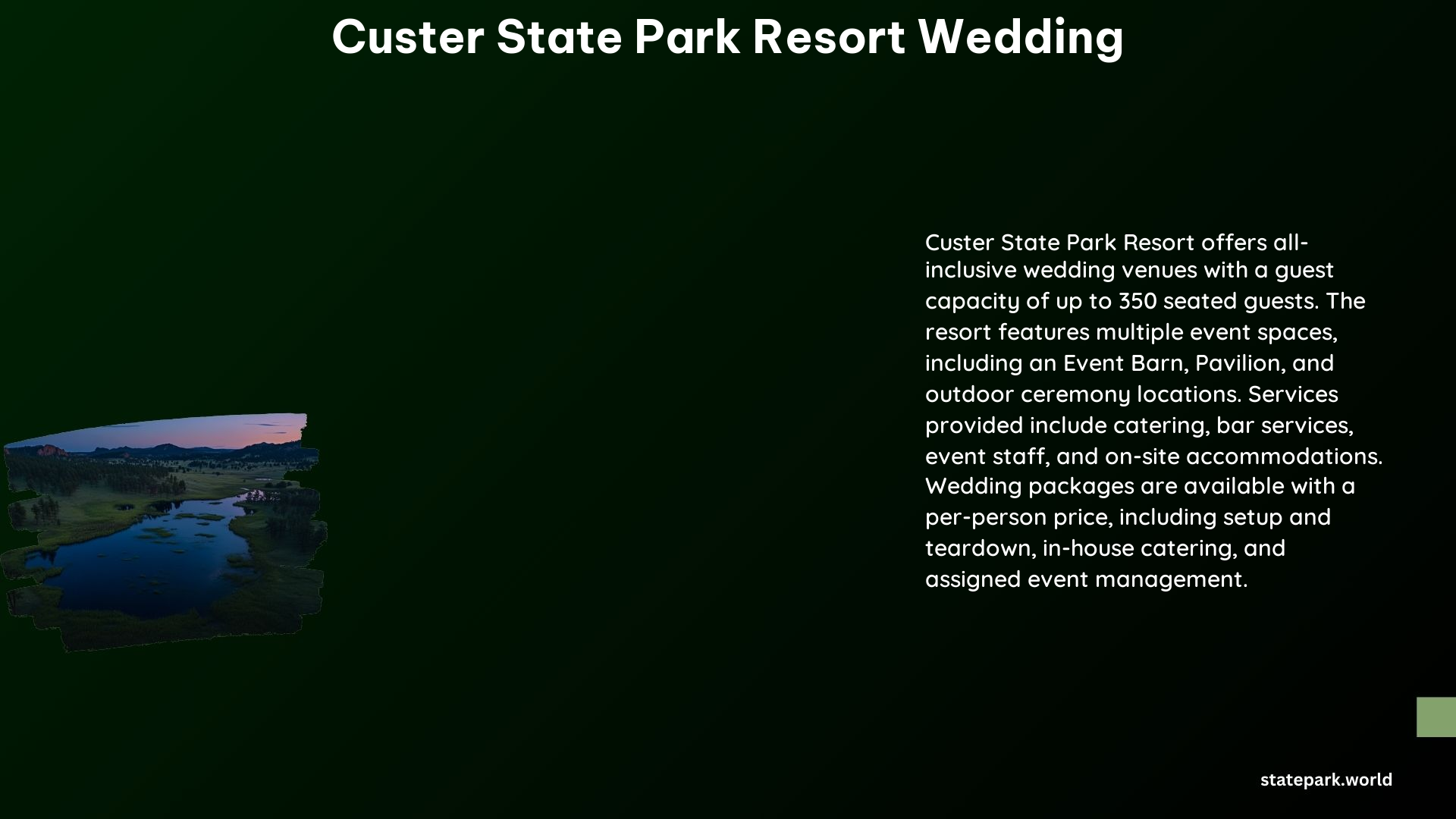 Custer State Park Resort Wedding