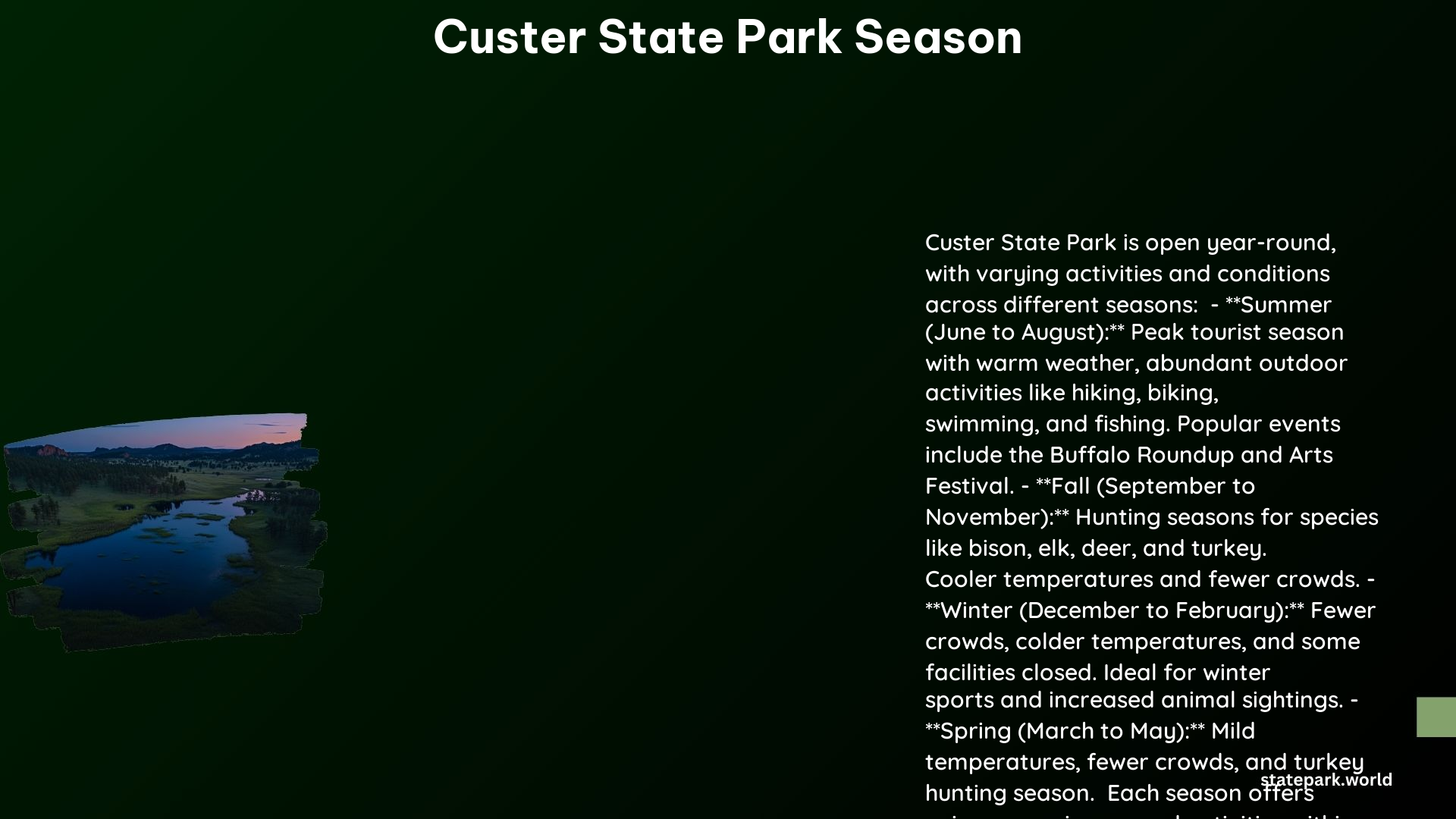 Custer State Park Season