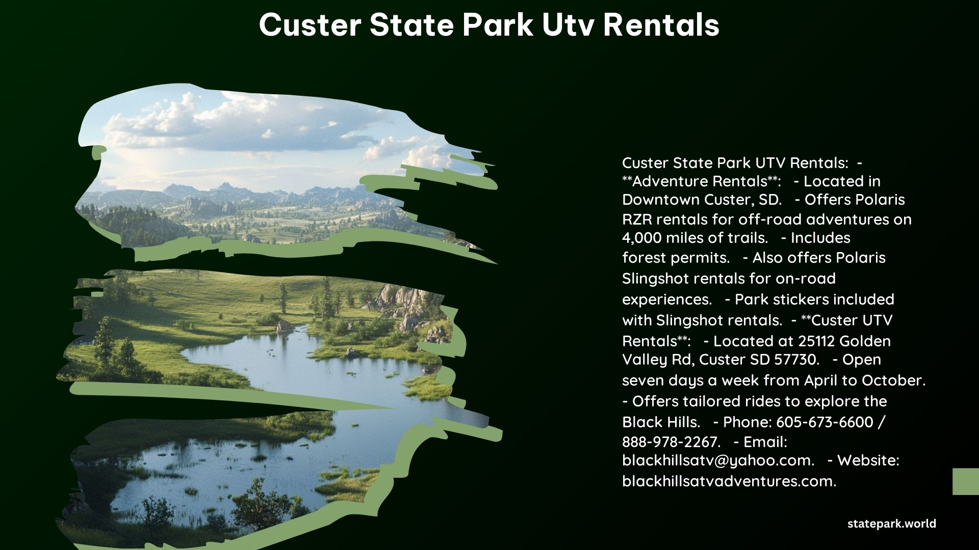 Custer State Park Utv Rentals