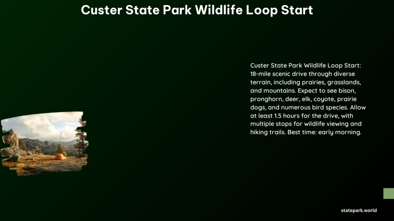 Custer State Park Wildlife Loop Start