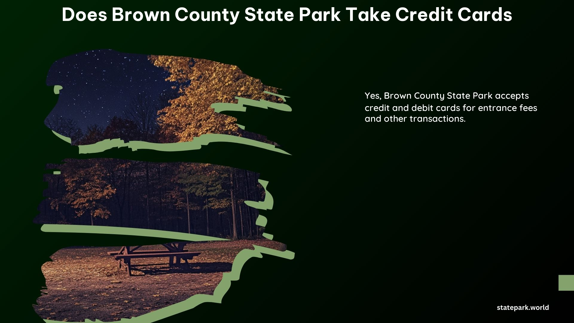 Does Brown County State Park Take Credit Cards