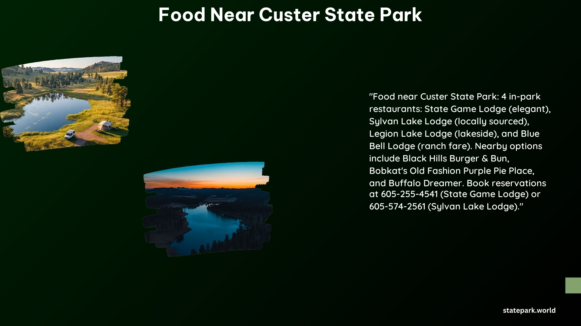 Food Near Custer State Park