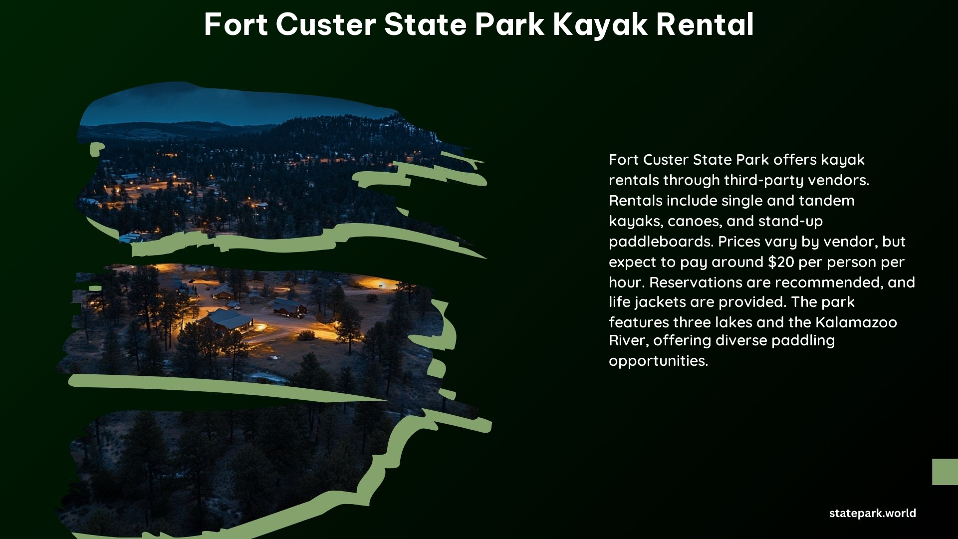 Fort Custer State Park Kayak Rental