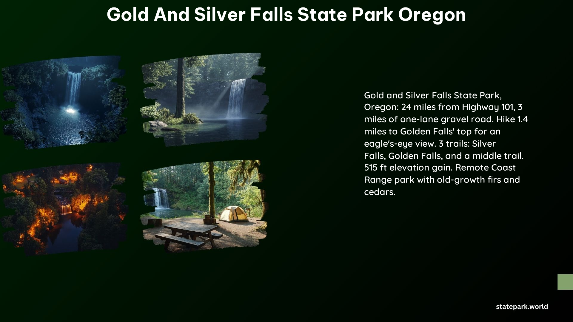 Gold and Silver Falls State Park Oregon