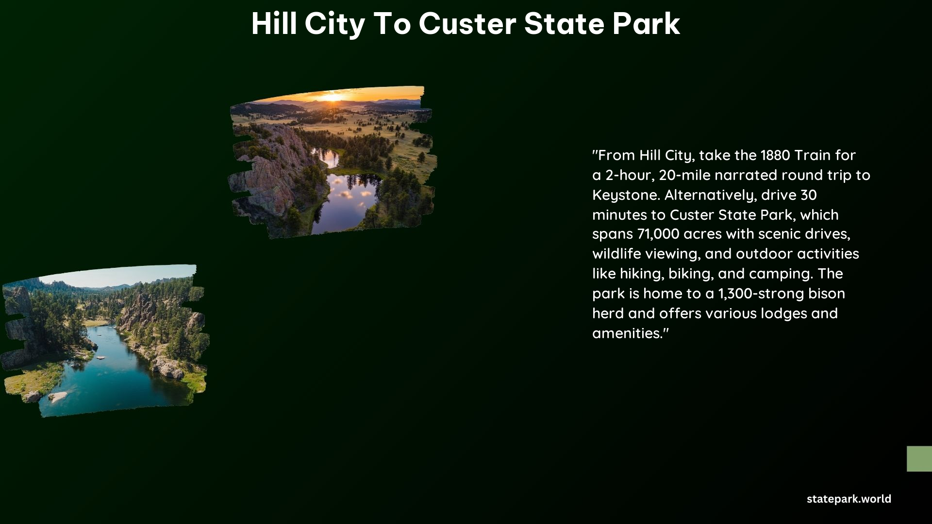 Hill City to Custer State Park