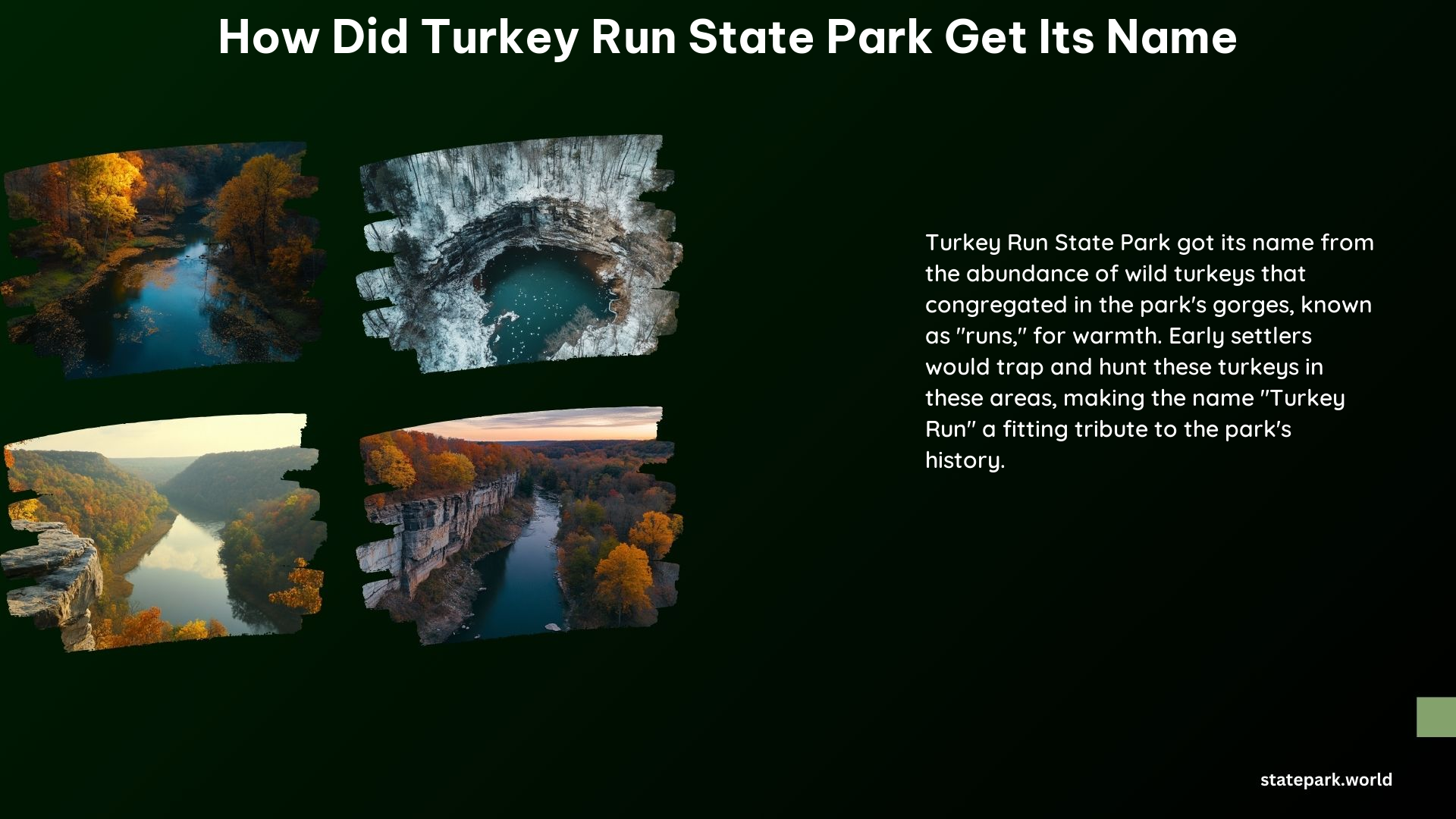 How Did Turkey Run State Park Get Its Name