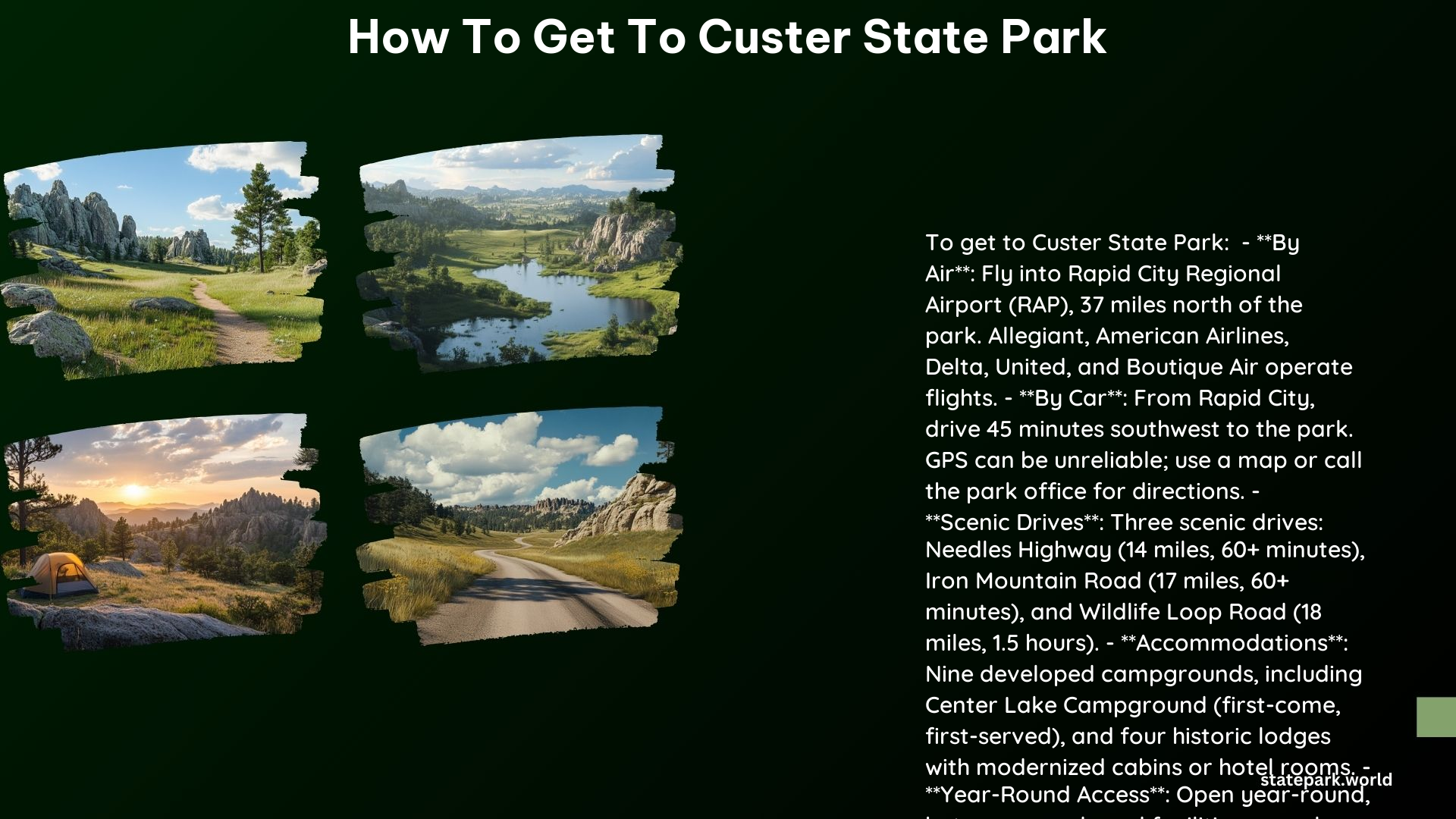 How to Get to Custer State Park