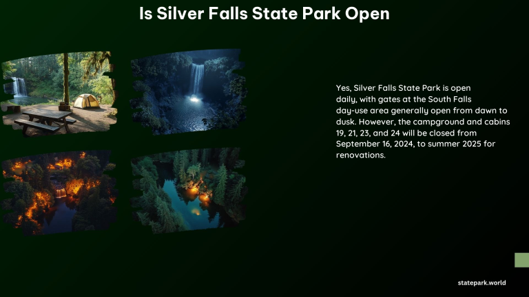 Is Silver Falls State Park Open