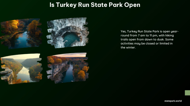 Is Turkey Run State Park Open