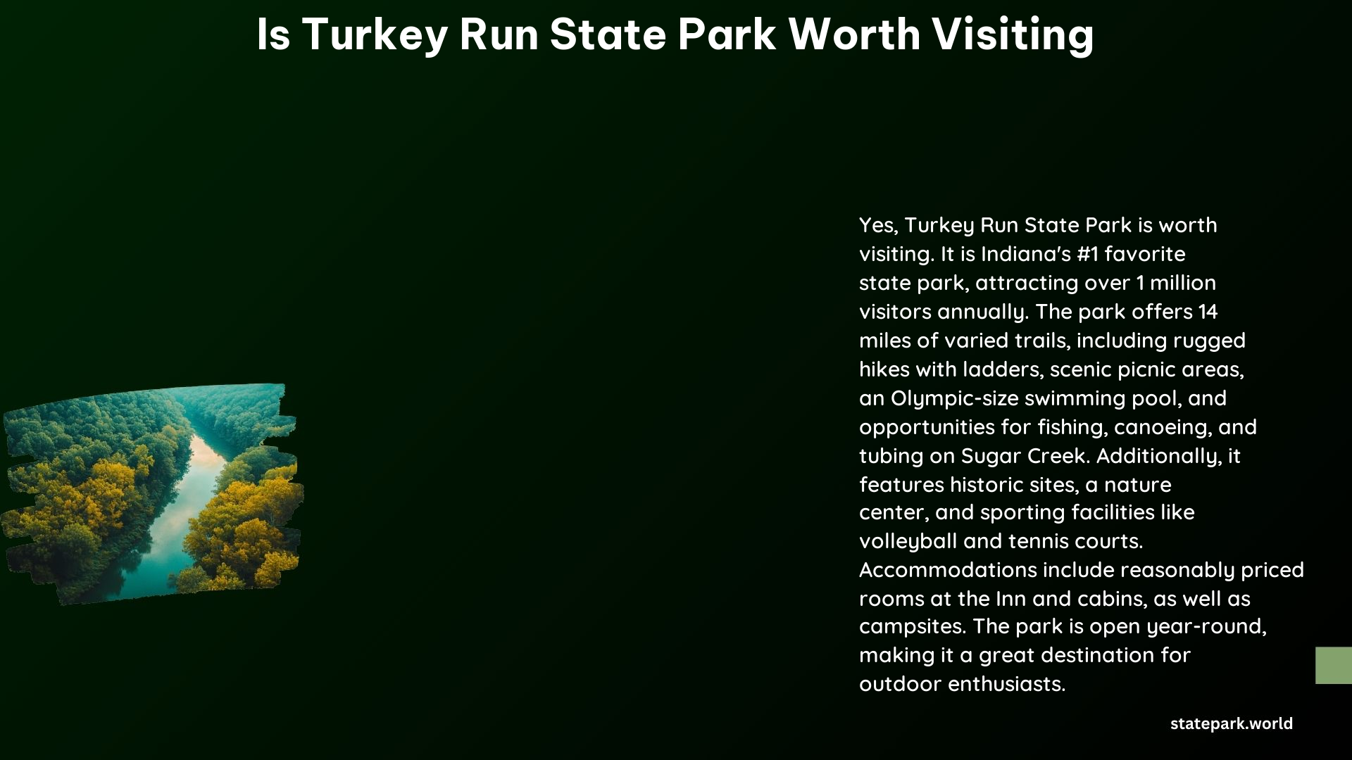 Is Turkey Run State Park Worth Visiting