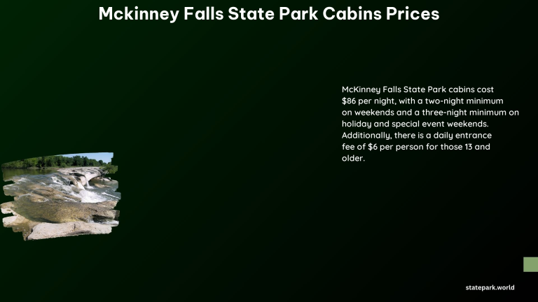 McKinney Falls State Park Cabins Prices