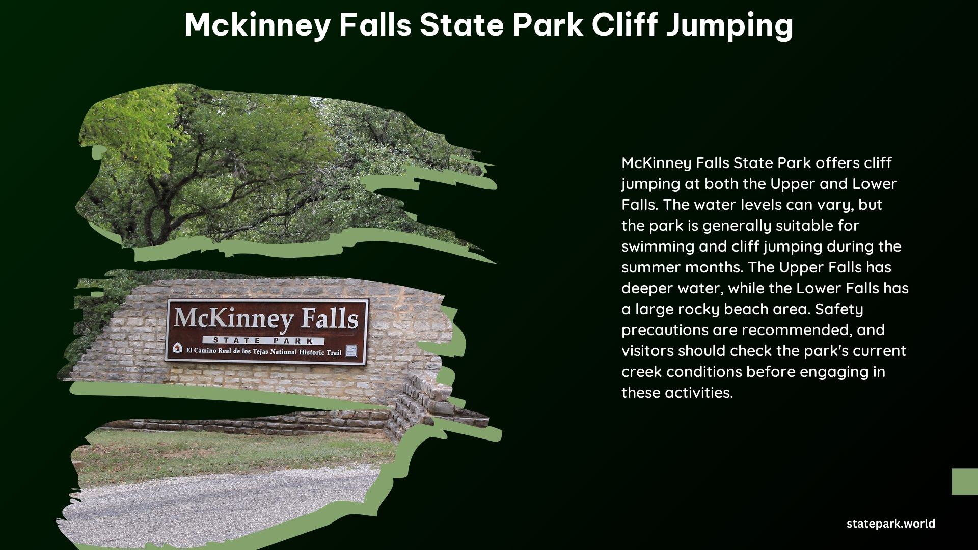 McKinney Falls State Park Cliff Jumping