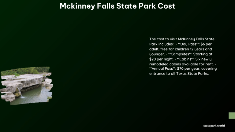 McKinney Falls State Park Cost