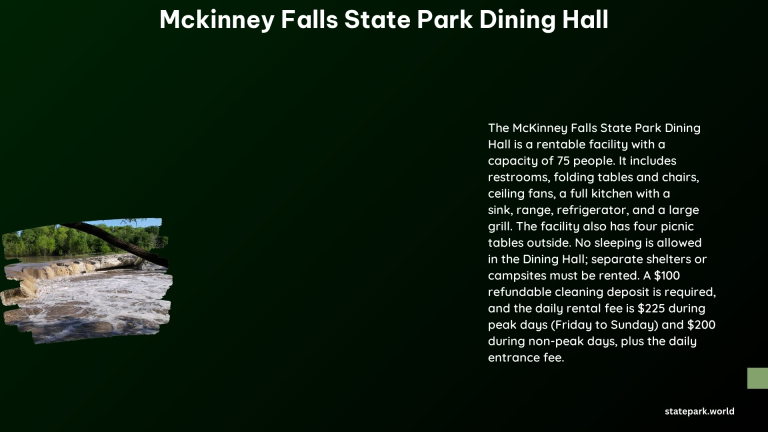 McKinney Falls State Park Dining Hall