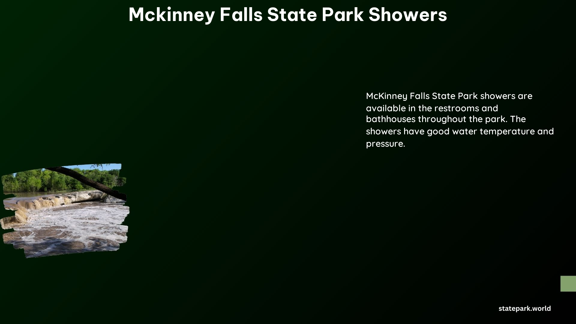 McKinney Falls State Park Showers